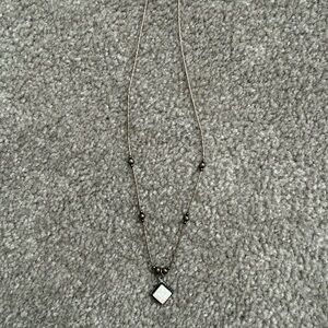 Elegant Silver Necklace with Opal Pendant